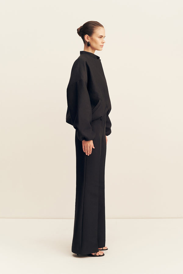 OTIS OVERSIZED BOMBER JACKET - BLACK