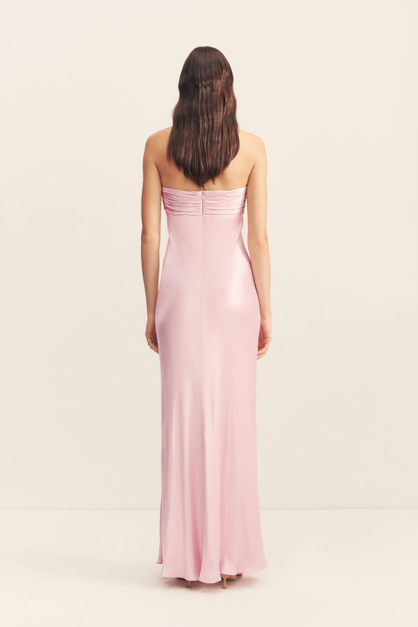 la lune strapless ruched bodice maxi dress - peony La Lune Strapless Ruched Bodice Maxi Dress | Peony | Dresses