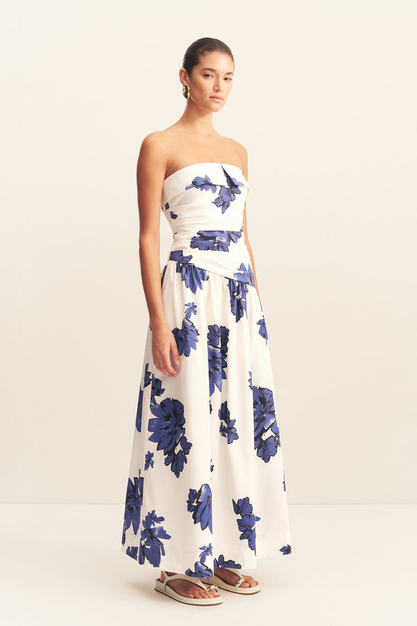 ENYA STRAPLESS MAXI DRESS