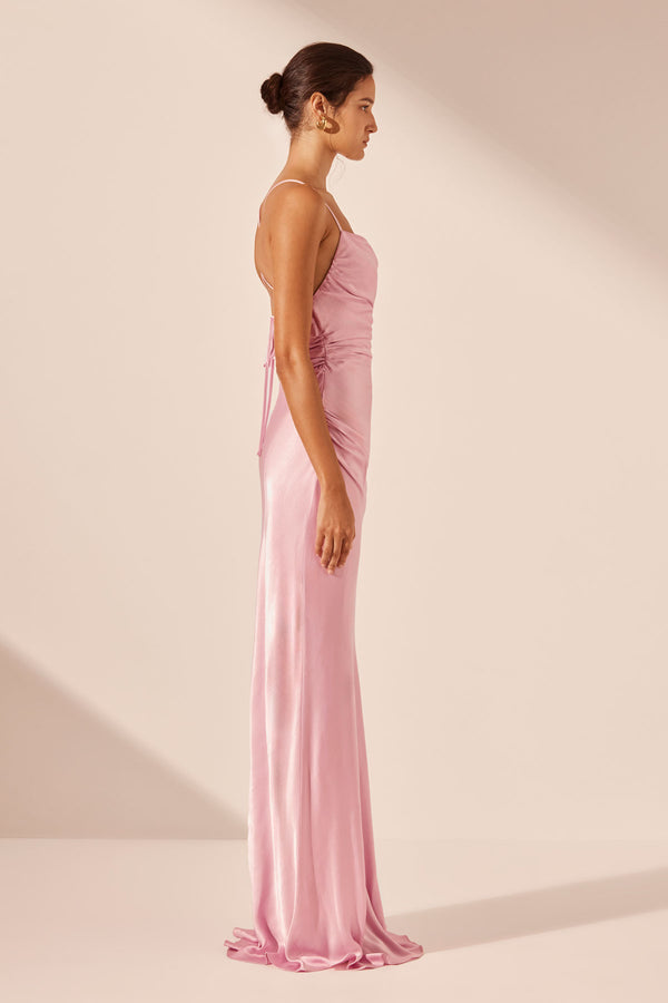 LA LUNE LACE BACK MAXI DRESS - PEONY_S