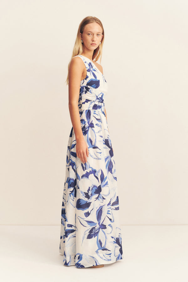 WILLA ASYMMETRICAL GATHERED MAXI DRESS_A