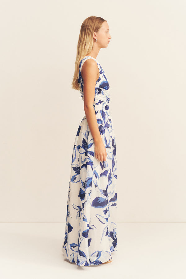 WILLA ASYMMETRICAL GATHERED MAXI DRESS_S