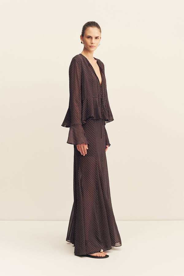 MADDOX PANELLED MAXI SKIRT