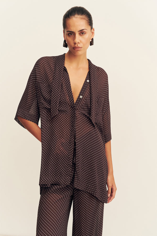 MADDOX SHORT SLEEVE NECK TIE SHIRT