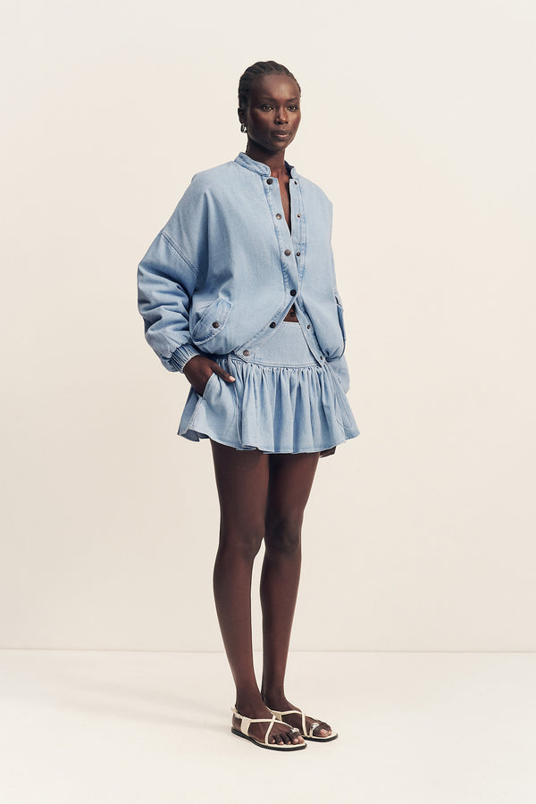 ELLSWORTH GATHERED MINI SKIRT
