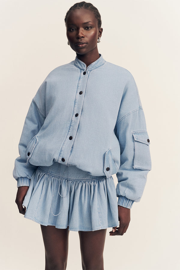 ELLSWORTH GATHERED MINI SKIRT