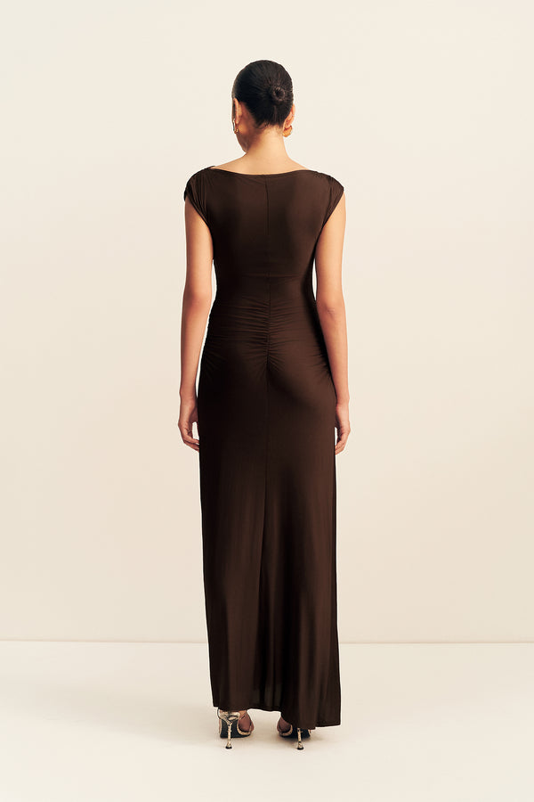 MIRO SLINKY JERSEY MAXI DRESS - RISTRETTO