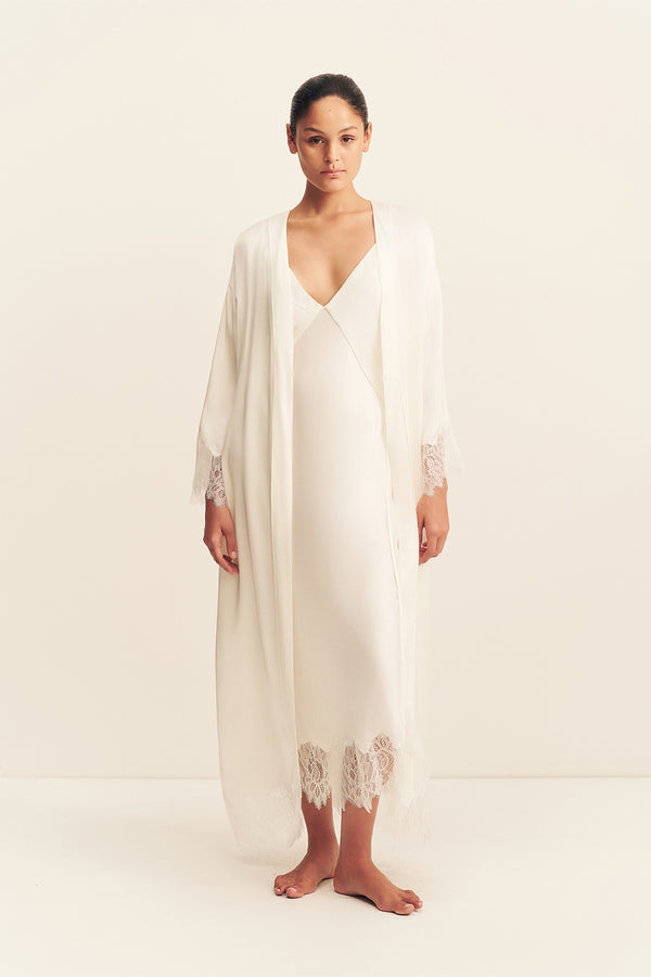 LUSTRE LACE MAXI ROBE - IVORY_F