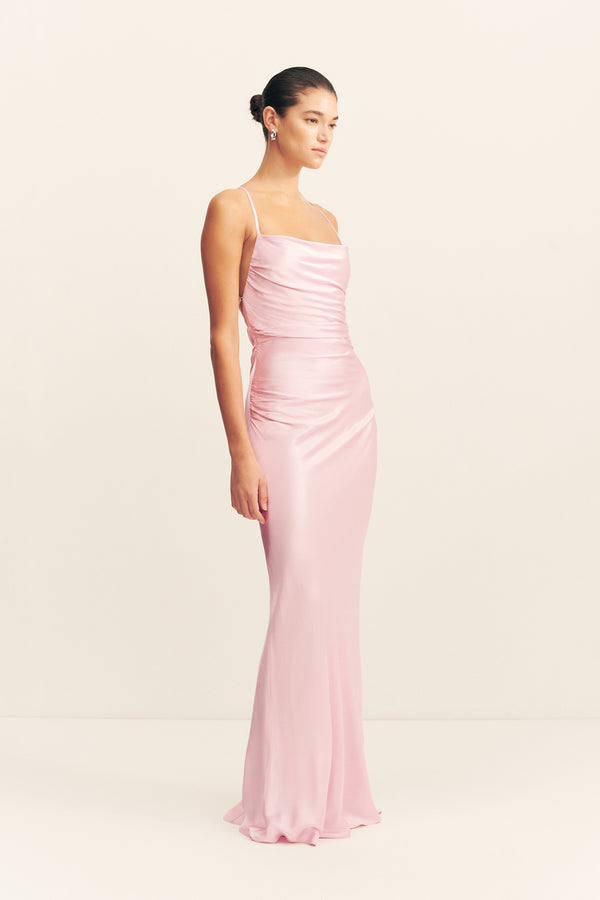 LA LUNE LACE BACK MAXI DRESS - BLOSSOM