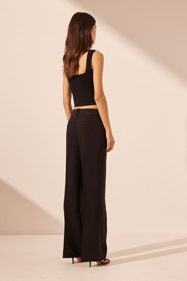 BASIC SQUARE NECK TOP - BLACK_B