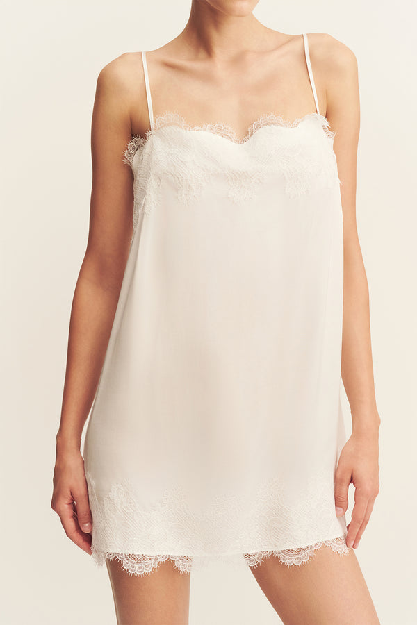 SIMONA LACE MINI DRESS - IVORY
