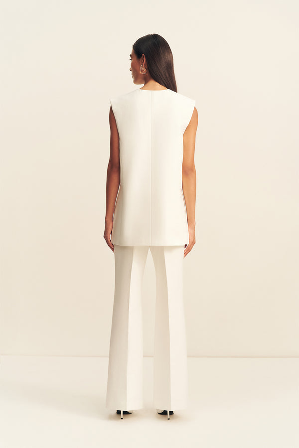 OTIS SLEEVELESS BLAZER - IVORY