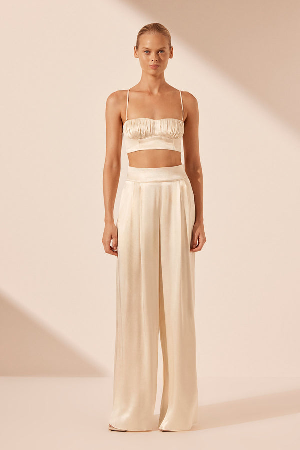 LA LUNE TUXEDO TROUSER - CREAM_F