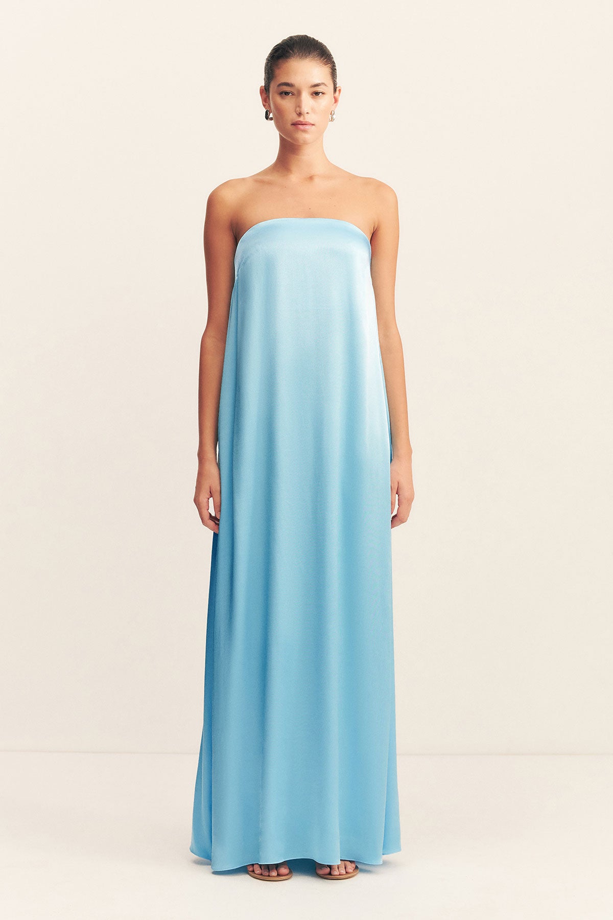 Irene Column Silhouette Maxi Dress Blue