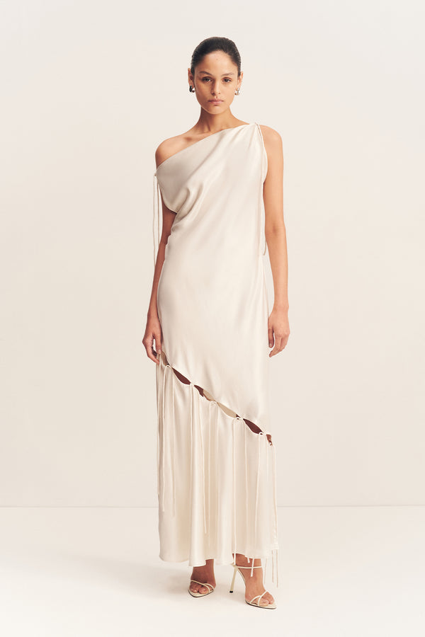 SAVANNA TIE MAXI DRESS - IVORY_F