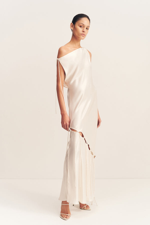 SAVANNA TIE MAXI DRESS - IVORY_A