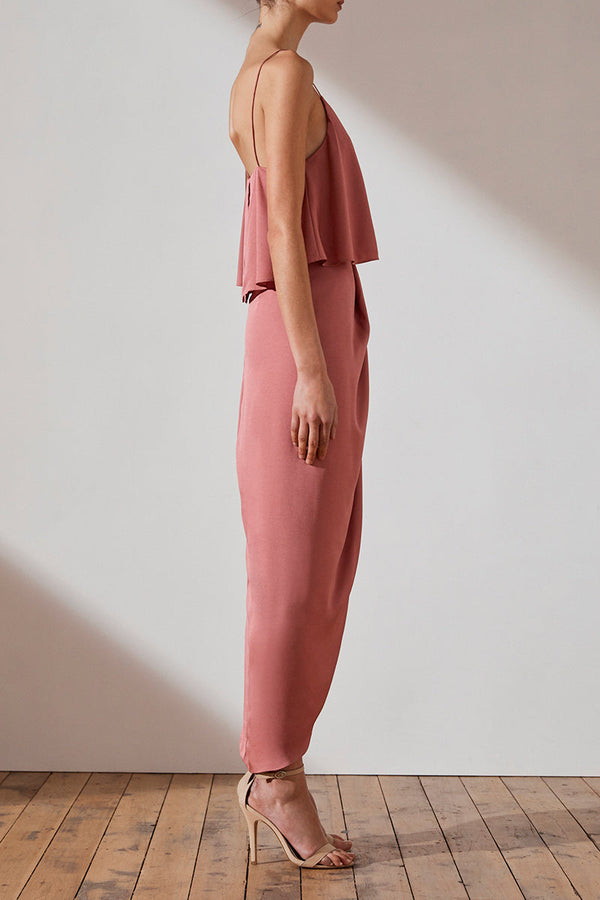 LUXE COCKTAIL FRILL DRESS - ROSE_S