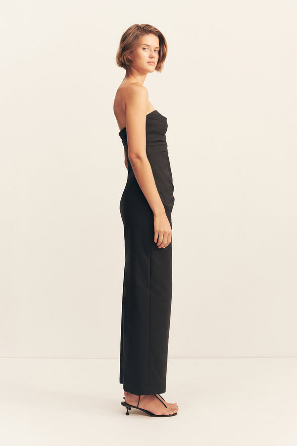 lani strapless draped maxi dress Lani Strapless Draped Maxi Dress