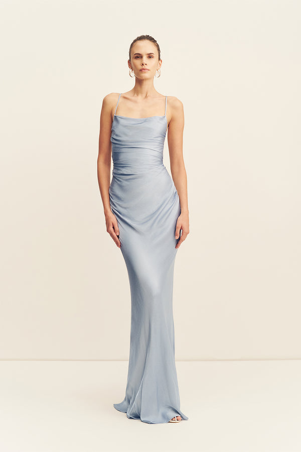 La Lune Lace Back Maxi Dress | Powder Blue | Dresses | Shona Joy La Lune Lace Back Maxi Dress | Powder Blue | Dresses | Shona Joy