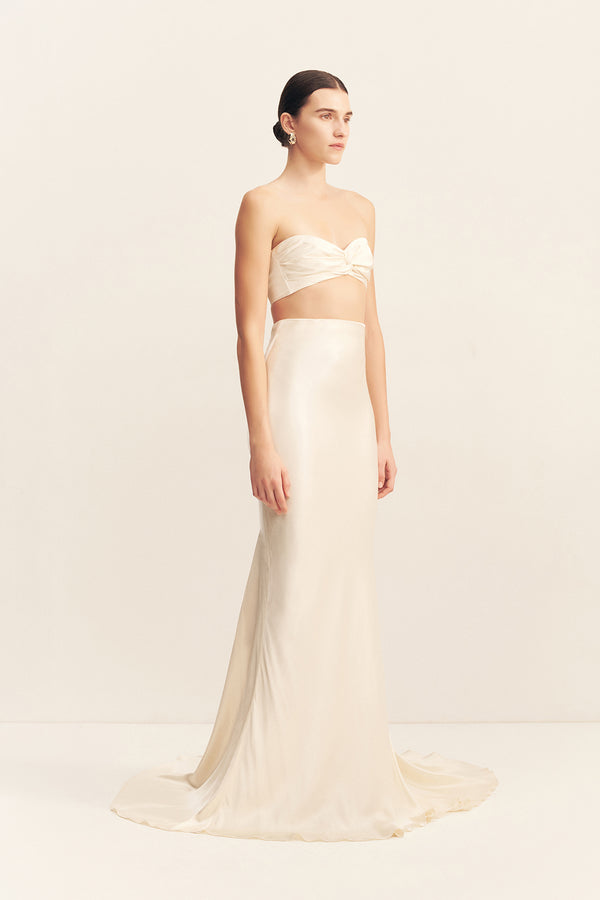 LA LUNE TWIST FRONT BRA TOP - CREAM