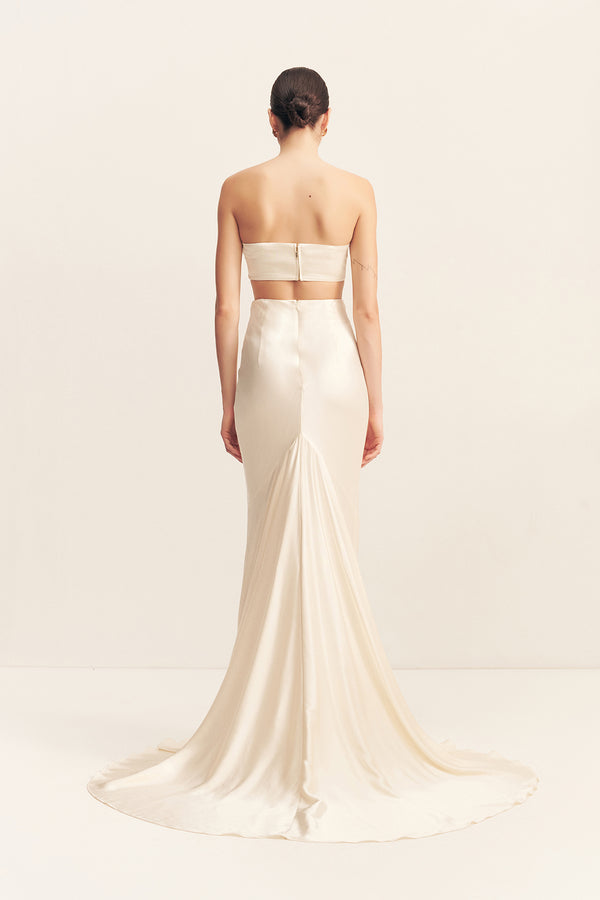 LA LUNE TWIST FRONT BRA TOP - CREAM