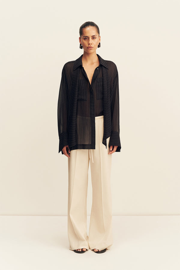 IRVING POLKA DOT SHEER SHIRT_F