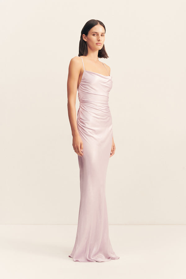 LA LUNE LACE BACK MAXI DRESS - LILAC