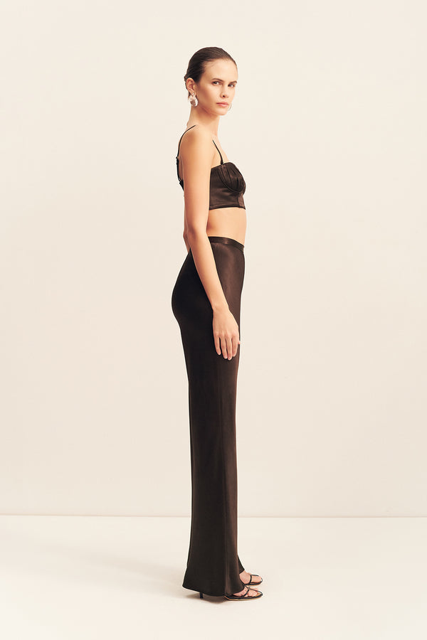 LA LUNE BIAS CUT PANT - BLACK
