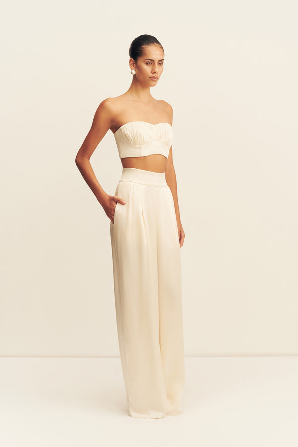 LA LUNE TUXEDO TROUSER - CREAM_F