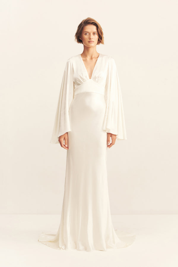 LA LUNE BACKLESS GOWN - WHITE_F