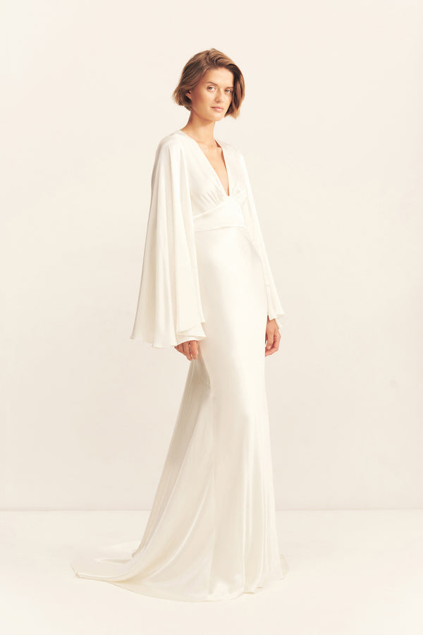LA LUNE BACKLESS GOWN - WHITE_A