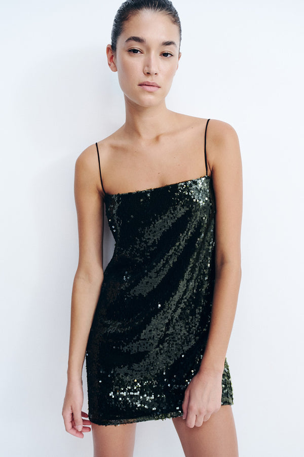 OLYMPIA SQUARE NECK MINI DRESS