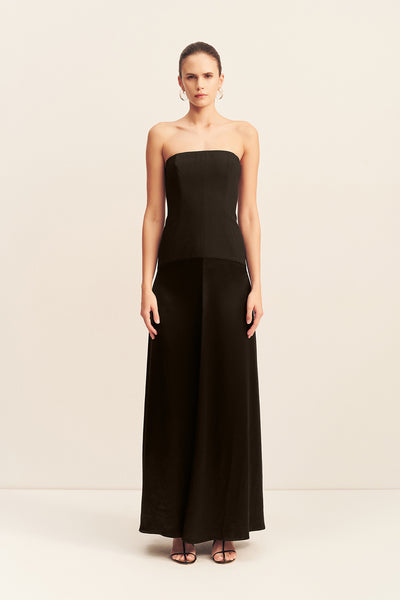shona joy adri strapless paneled maxi dress ADRI STRAPLESS PANELLED MAXI DRESS | BLACK | DRESSES