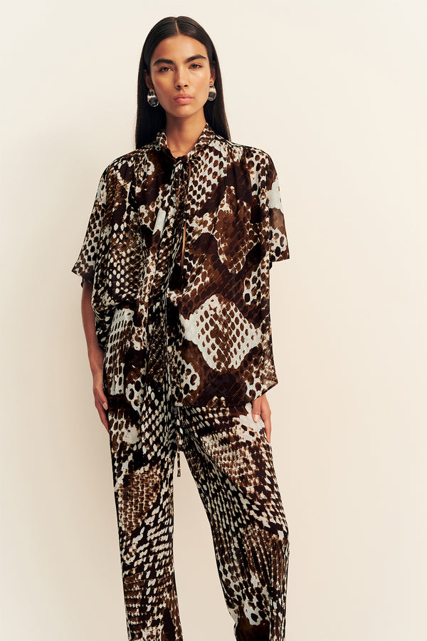 MAIA SHEER BIAS DRAWSTRING PANT