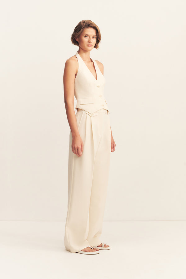 IRENA HALTER NECK VEST - RICE_A