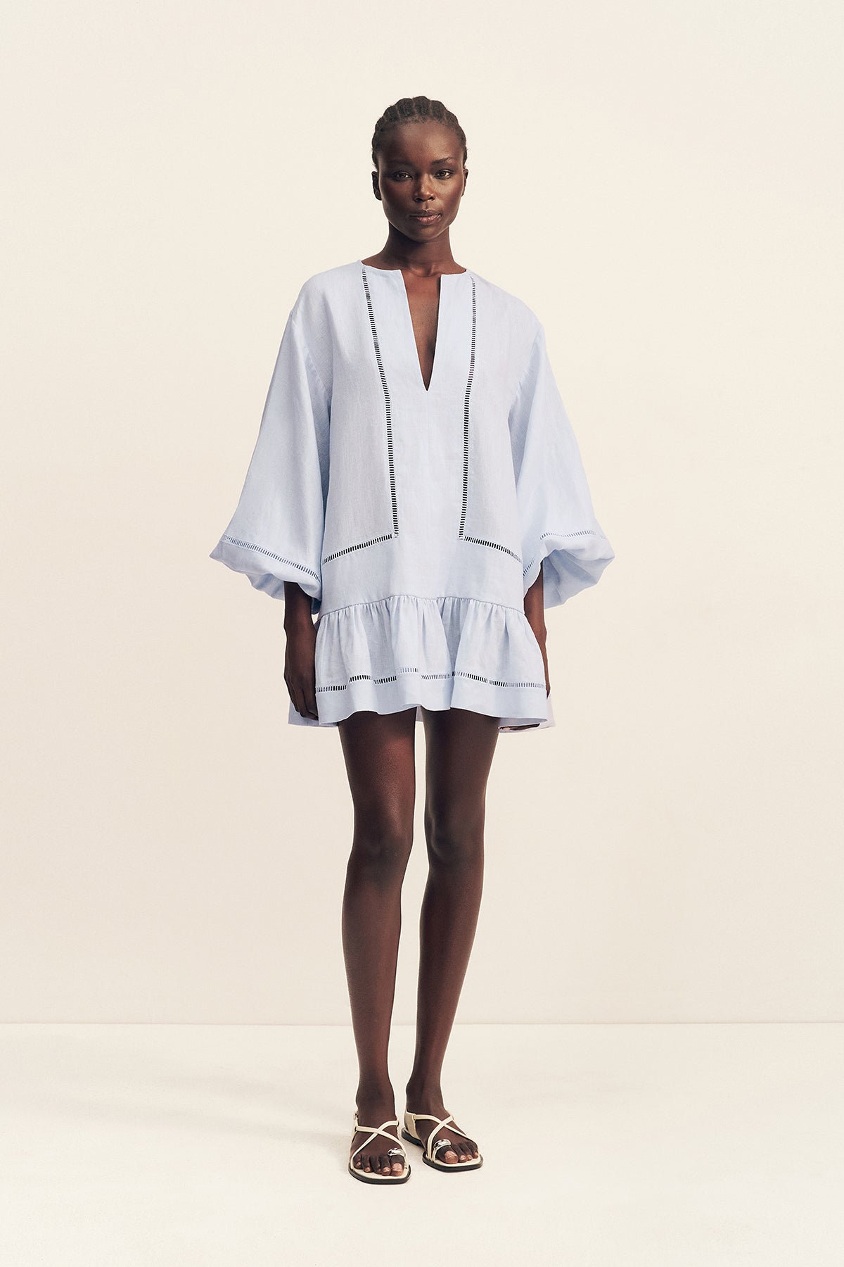 Tommy Balloon Sleeve Mini Dress | Sky | Dresses | Shona Joy