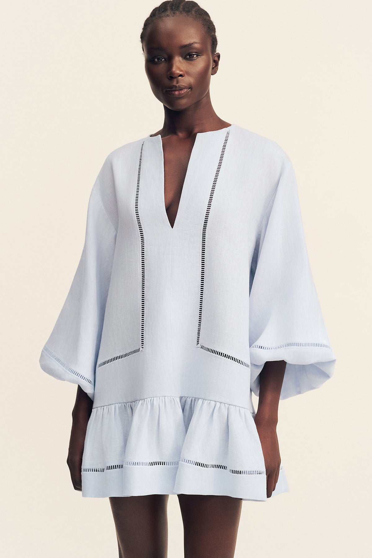 Tommy Balloon Sleeve Mini Dress | Sky | Dresses | Shona Joy