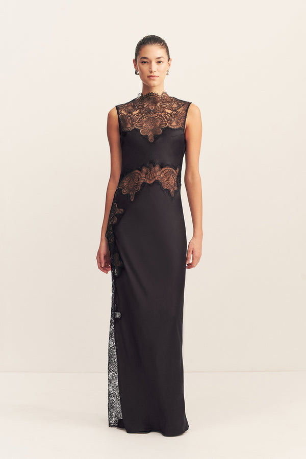 Jamila Lace High Neck Maxi Dress | Black | Dresses | Shona Joy Jamila Lace High Neck Maxi Dress | Black | Dresses | Shona Joy