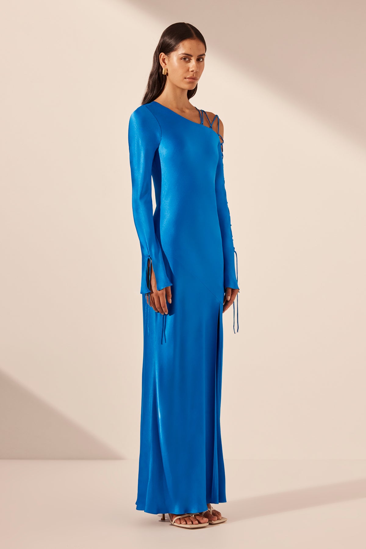 Nora Lace Detail Maxi Dress Aqua Dresses Shona Joy
