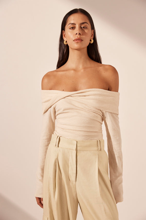 KASBAH SLOUCH CARGO PANT - OYSTER_D