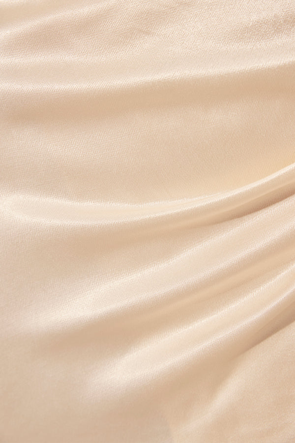 LA LUNE OFF SHOULDER TIE MAXI DRESS - CREAM_SW