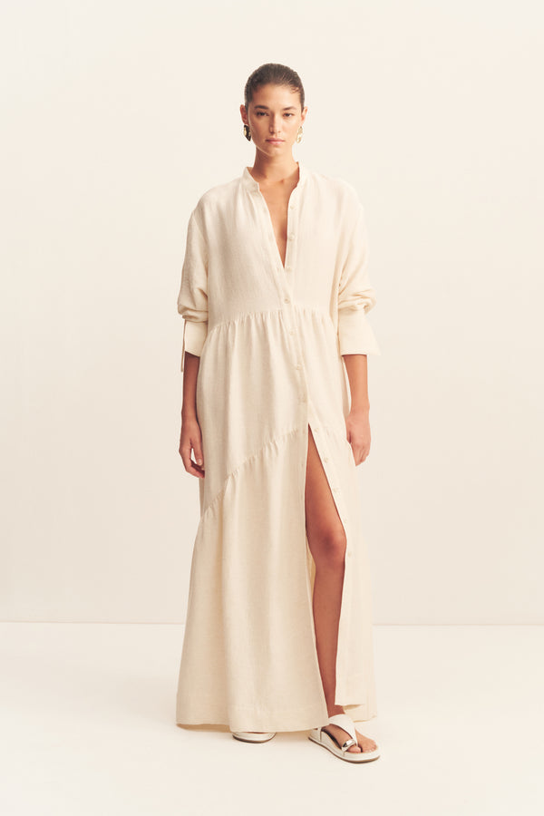 JASPER TIERED MAXI DRESS - RESIN