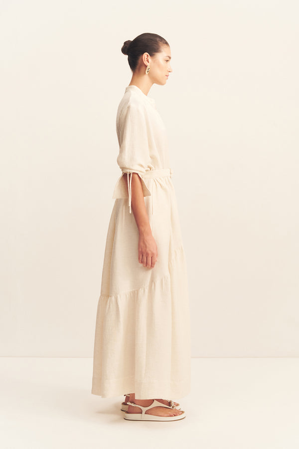 JASPER TIERED MAXI DRESS - RESIN