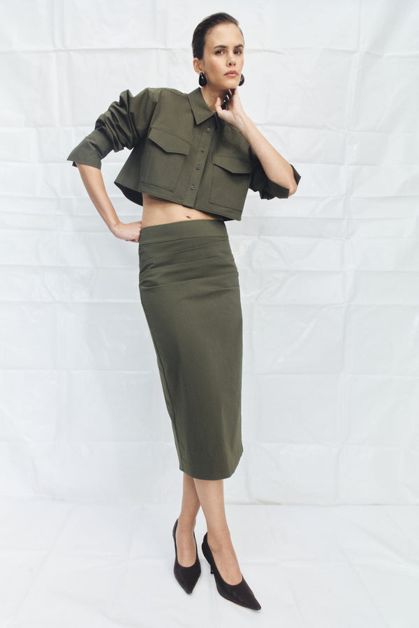 CAMPBELL MIDI SKIRT - JUNGLE