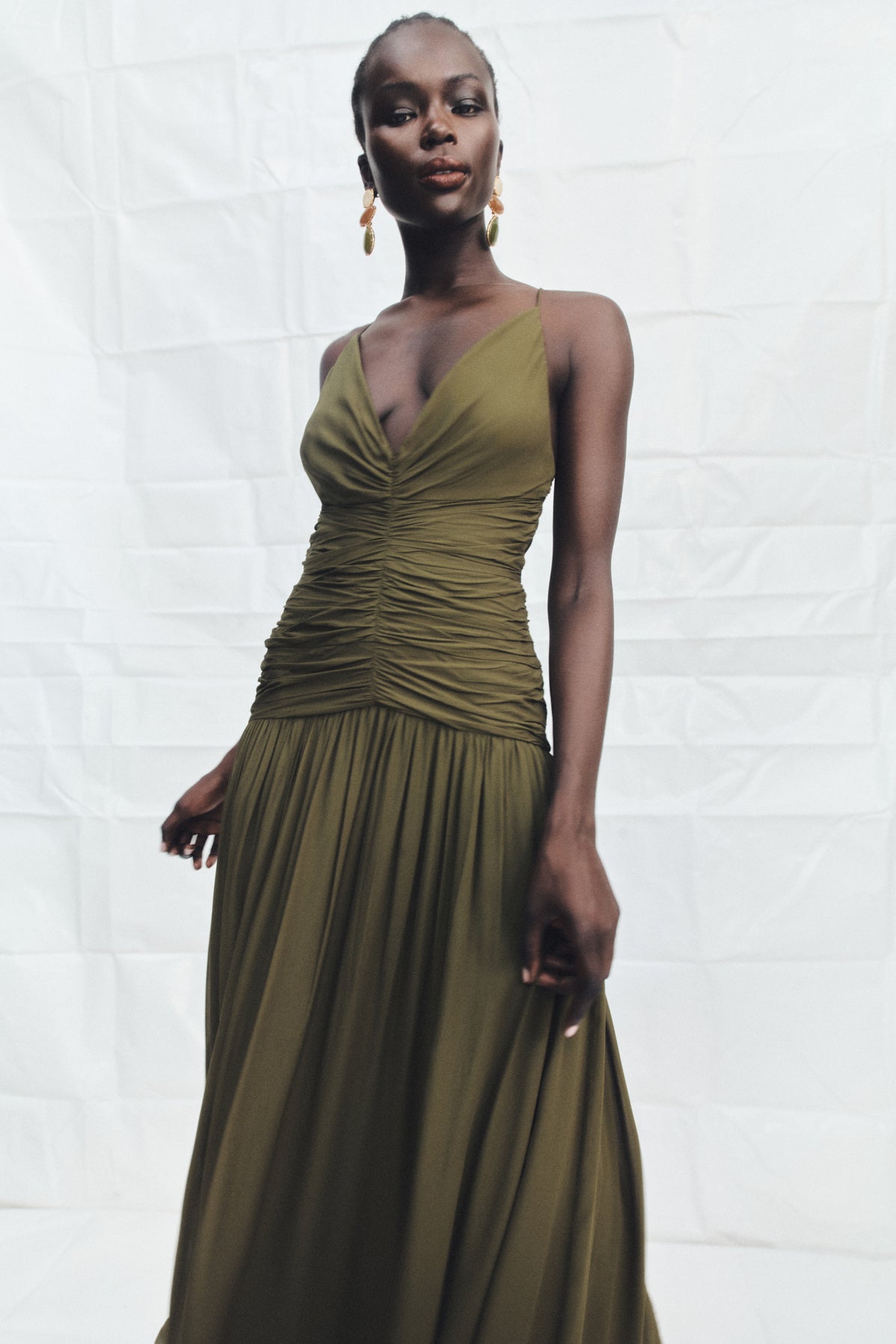 sheer nuance gathered dress メゾンセロン Juno Gathered Bodice Maxi Dress | Jungle | Dresses | Shona Joy