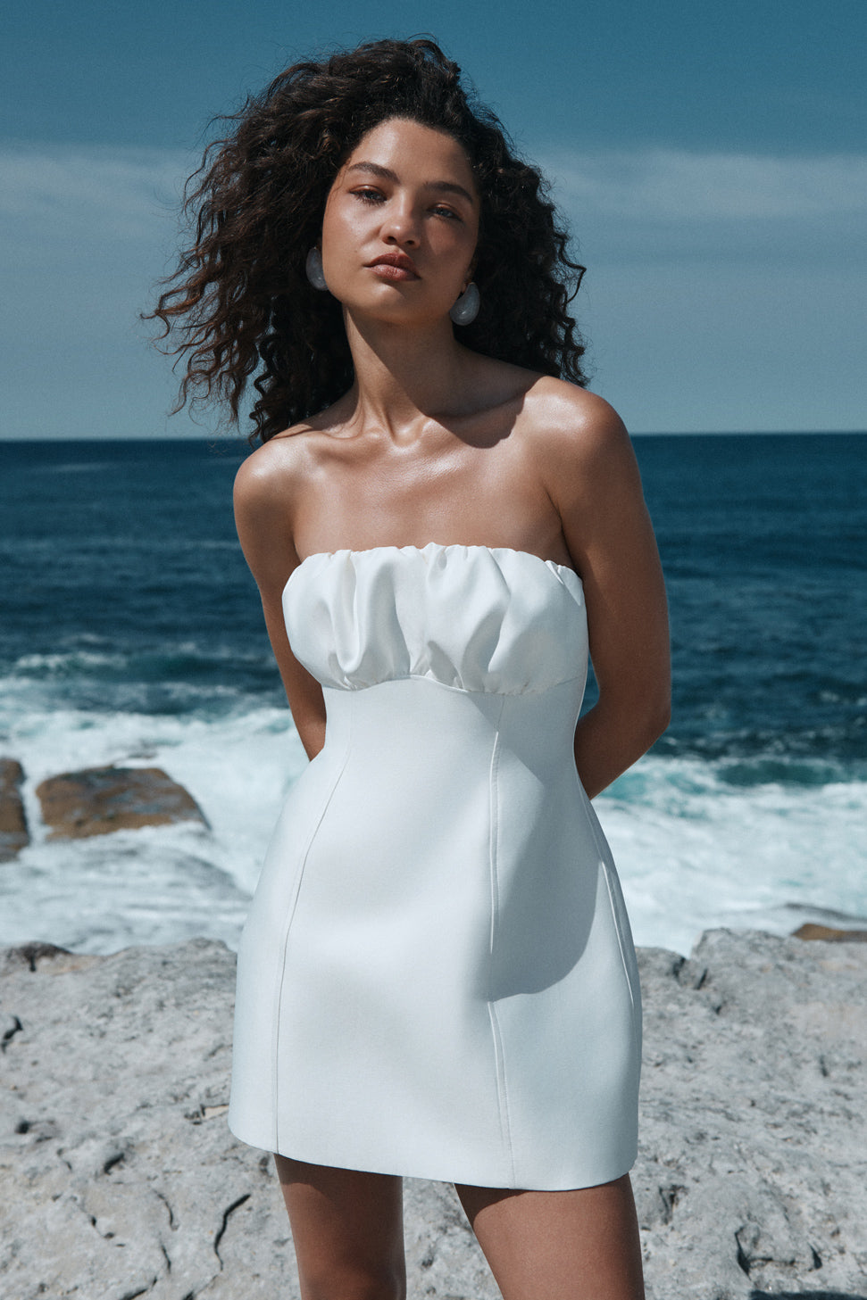 Otis Hourglass Mini Dress | Ivory | Dresses | Shona Joy