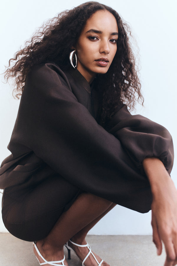 OTIS OVERSIZED BOMBER JACKET - RISTRETTO
