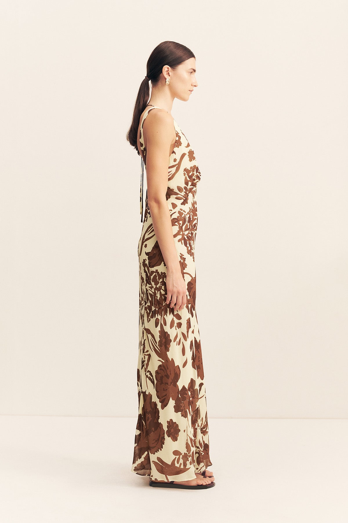 Noa Plunged Maxi Dress | Pineapple Wallflower | Dresses | Shona Joy
