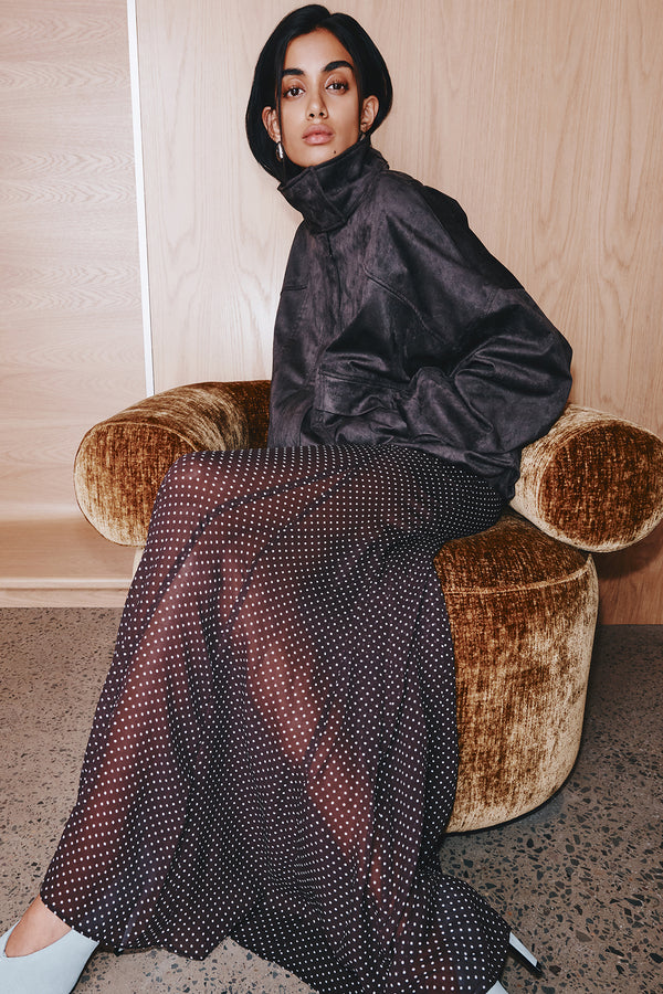 MADDOX PANELLED MAXI SKIRT