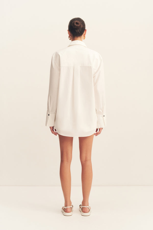 MORTON CONTRAST SHIRT - WHITE